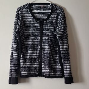 Roz & Ali Monochrome Striped Cardigan